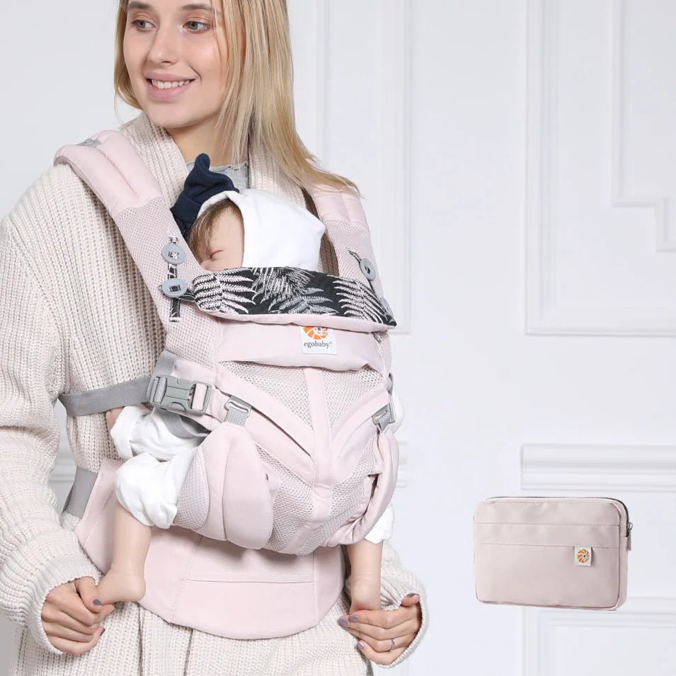 Porte Bébé - BreathBabyBag™ - Rose Maille - Mon paradis de bébé