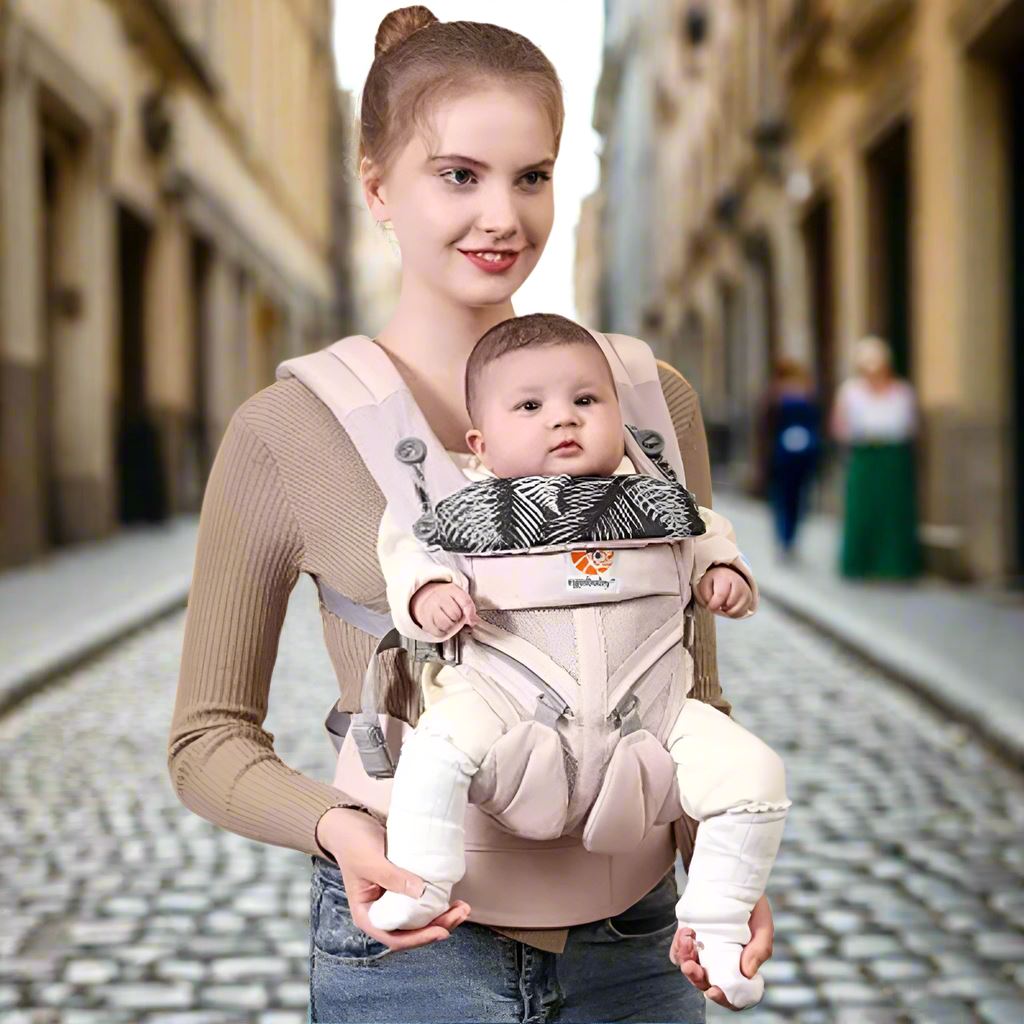 Porte Bébé - BreathBabyBag™ - Rose Maille - Mon paradis de bébé