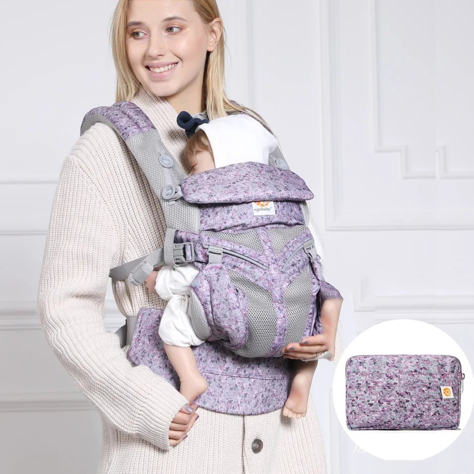 Porte Bébé - BreathBabyBag™ - Mauve Lavande - Mon paradis de bébé