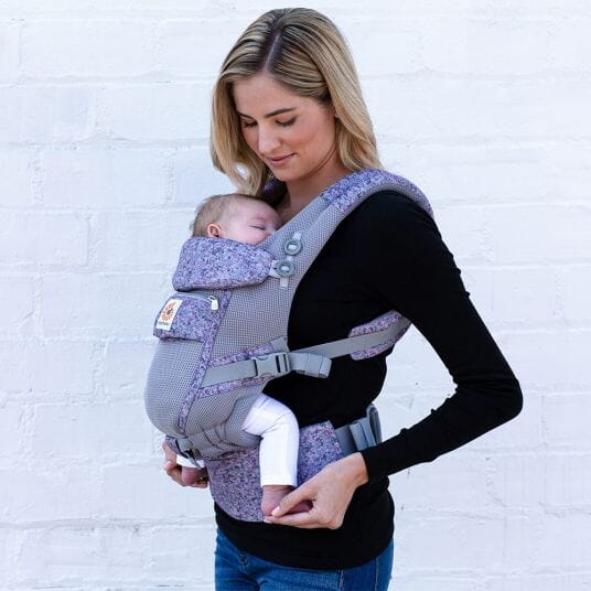 Porte Bébé - BreathBabyBag™ - Mauve Lavande - Mon paradis de bébé