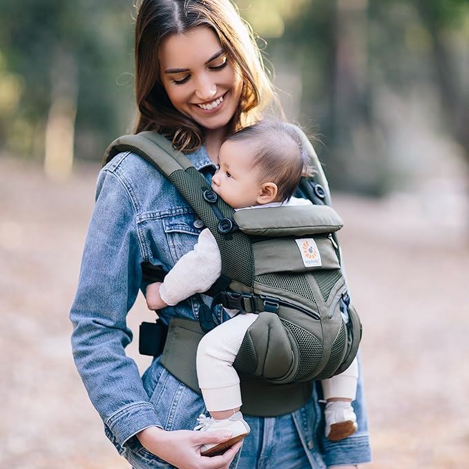 Porte Bébé - BreathBabyBag™ - Vert Olive - Mon paradis de bébé