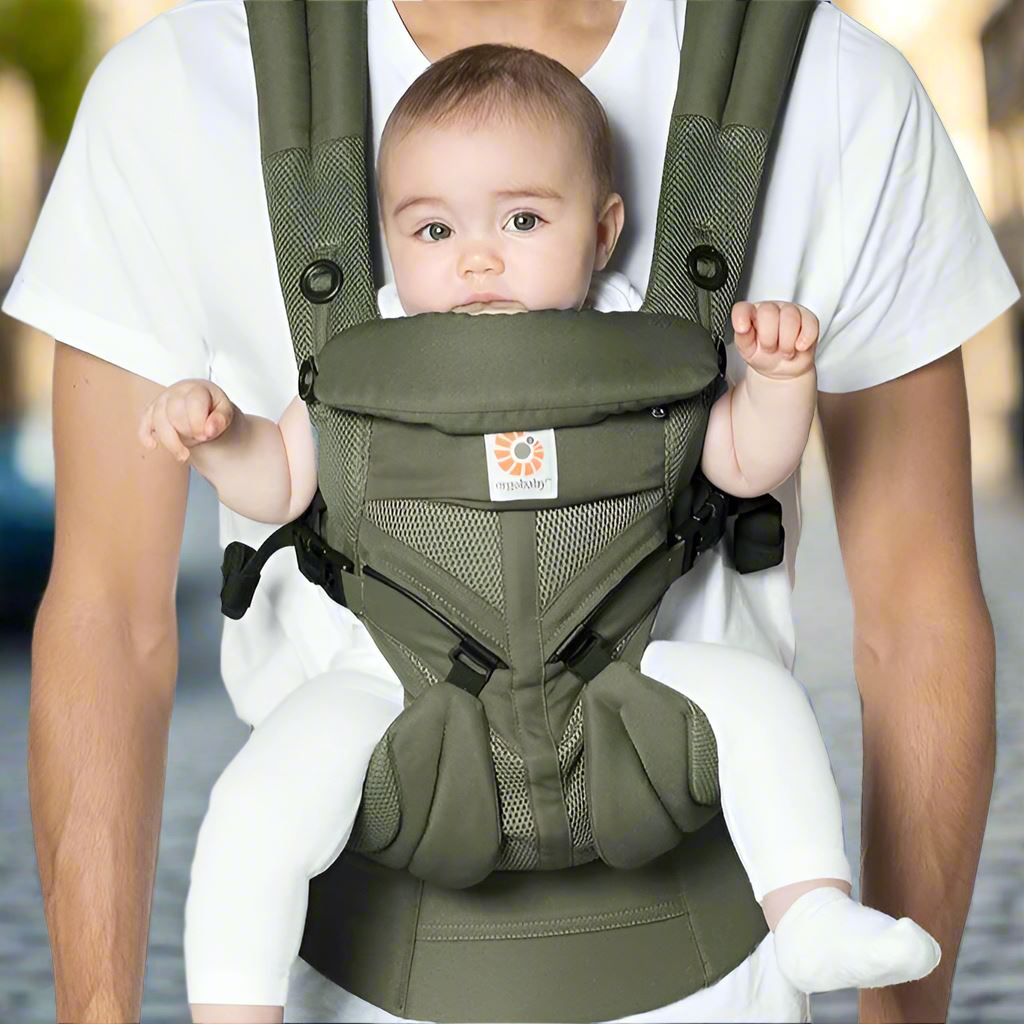 Porte Bébé - BreathBabyBag™ - Vert Olive - Mon paradis de bébé